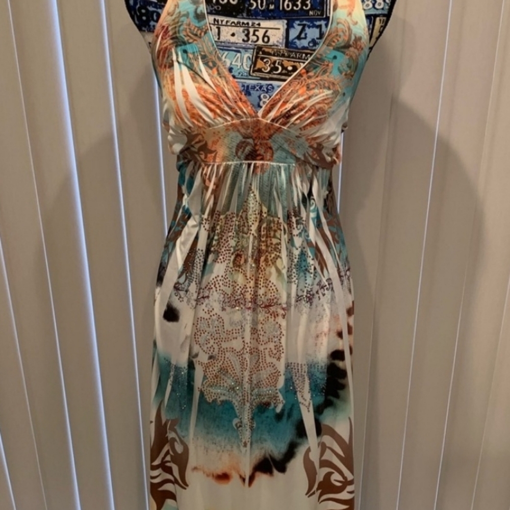 ✨BOHO✨ chic dress with embellished crystals✨ NWOT